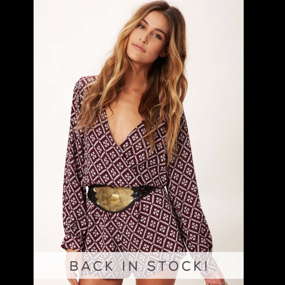 Blue Moon Long Sleeve Boho Romper